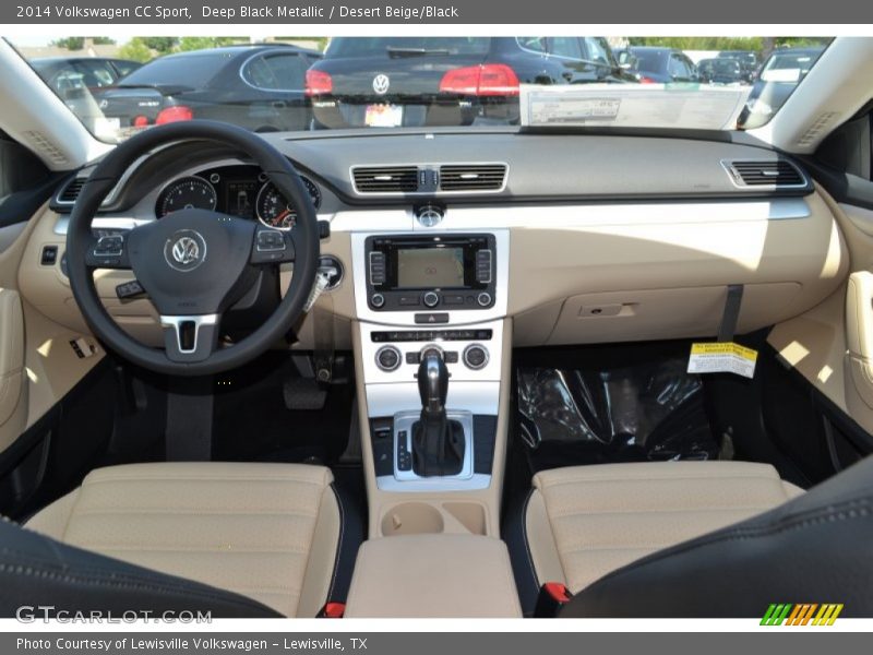 Deep Black Metallic / Desert Beige/Black 2014 Volkswagen CC Sport