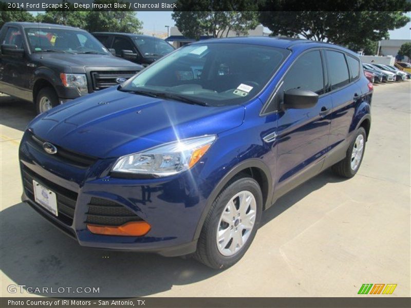 Deep Impact Blue / Charcoal Black 2014 Ford Escape S