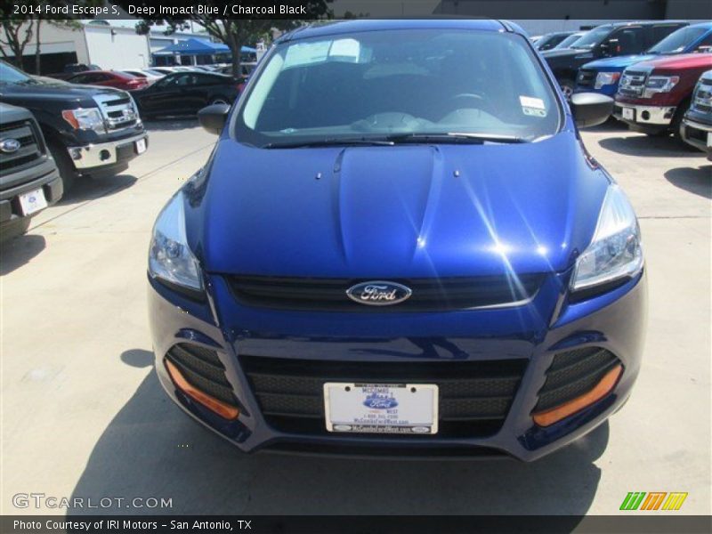 Deep Impact Blue / Charcoal Black 2014 Ford Escape S