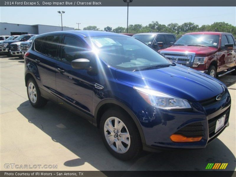 Deep Impact Blue / Charcoal Black 2014 Ford Escape S