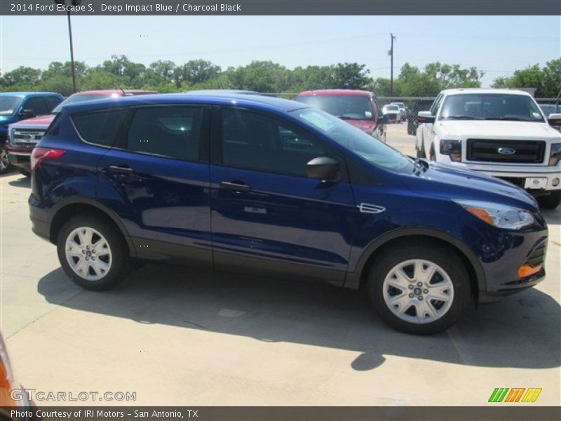 Deep Impact Blue / Charcoal Black 2014 Ford Escape S