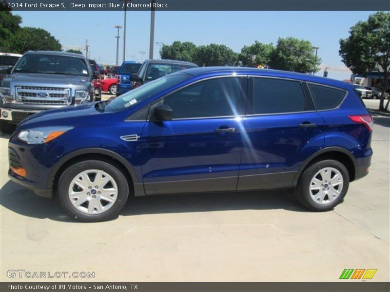 Deep Impact Blue / Charcoal Black 2014 Ford Escape S