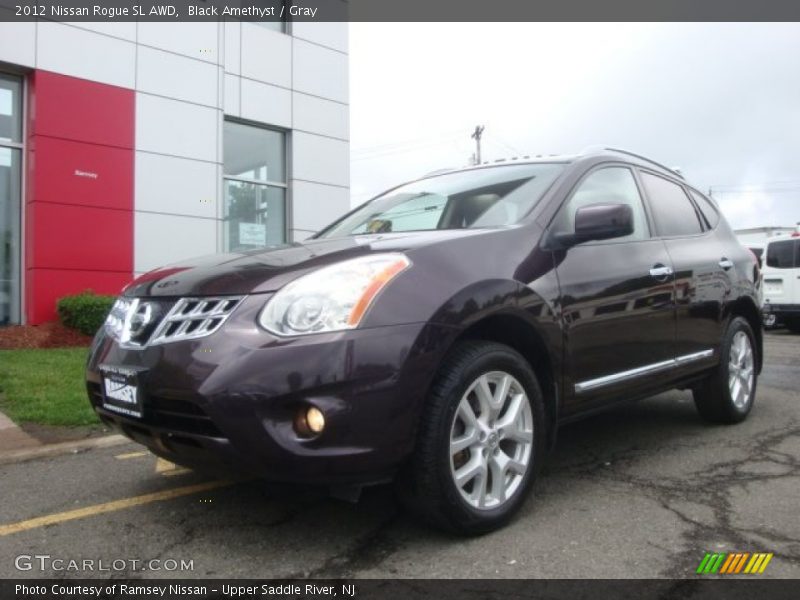 Black Amethyst / Gray 2012 Nissan Rogue SL AWD