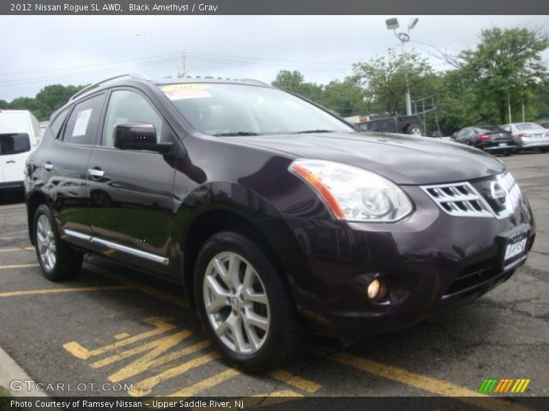Black Amethyst / Gray 2012 Nissan Rogue SL AWD