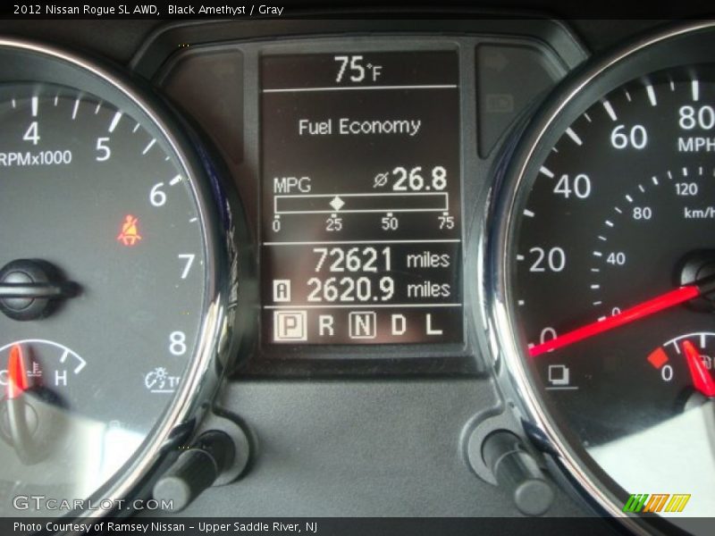 Black Amethyst / Gray 2012 Nissan Rogue SL AWD