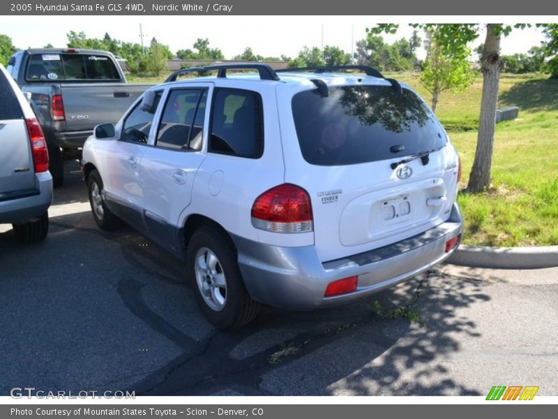 Nordic White / Gray 2005 Hyundai Santa Fe GLS 4WD