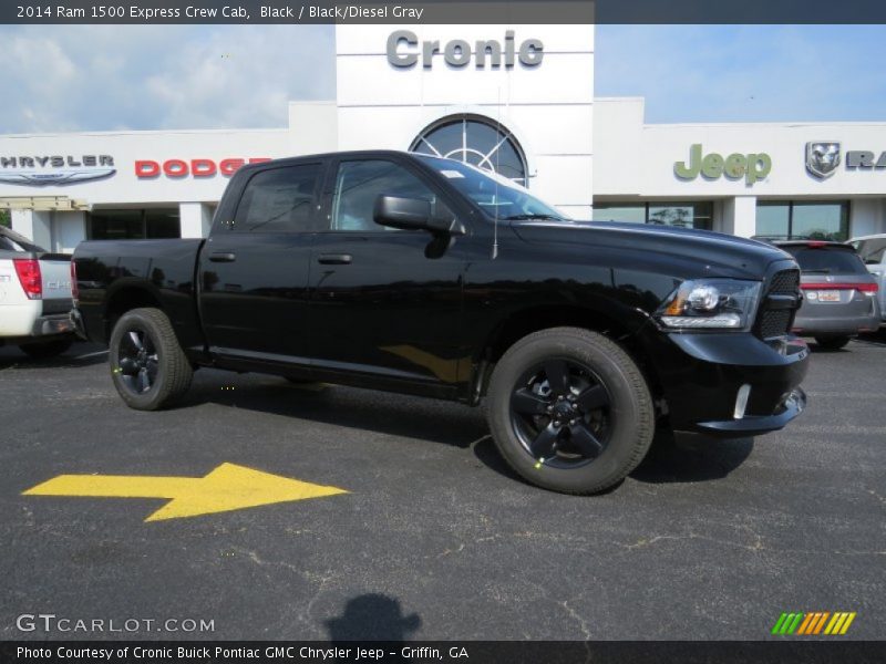 Black / Black/Diesel Gray 2014 Ram 1500 Express Crew Cab