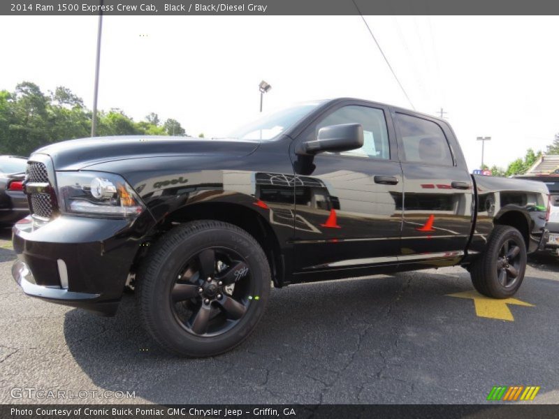 Black / Black/Diesel Gray 2014 Ram 1500 Express Crew Cab