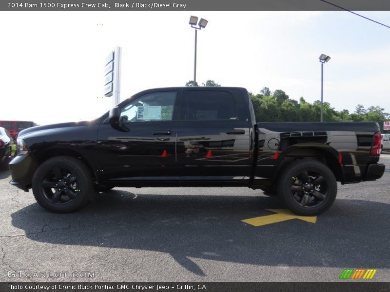 Black / Black/Diesel Gray 2014 Ram 1500 Express Crew Cab