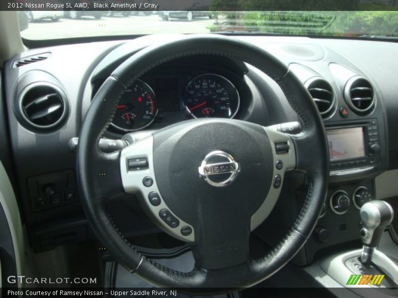 Black Amethyst / Gray 2012 Nissan Rogue SL AWD