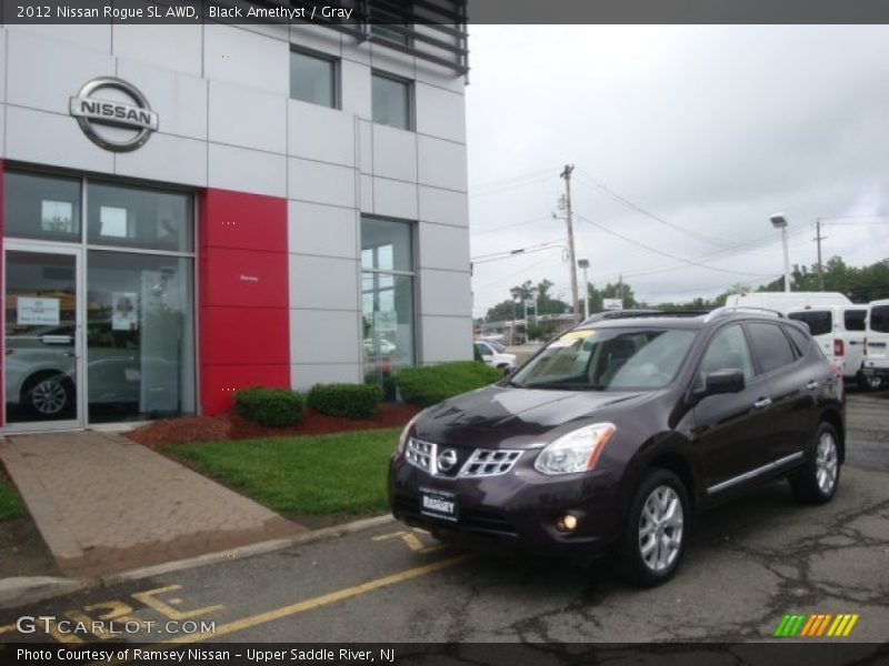 Black Amethyst / Gray 2012 Nissan Rogue SL AWD