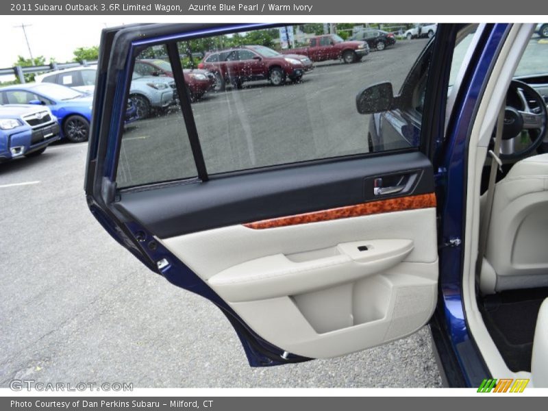 Azurite Blue Pearl / Warm Ivory 2011 Subaru Outback 3.6R Limited Wagon