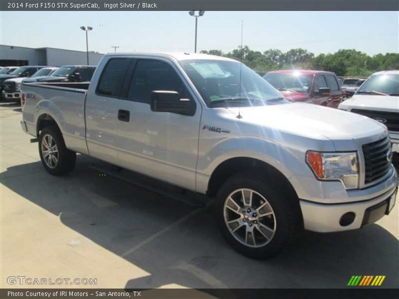 Ingot Silver / Black 2014 Ford F150 STX SuperCab