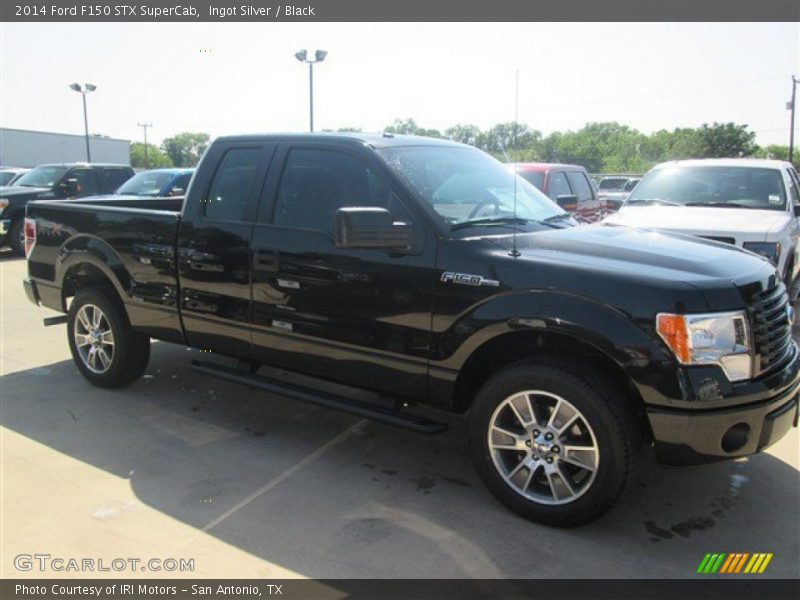 Ingot Silver / Black 2014 Ford F150 STX SuperCab