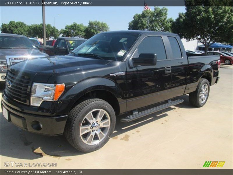 Ingot Silver / Black 2014 Ford F150 STX SuperCab