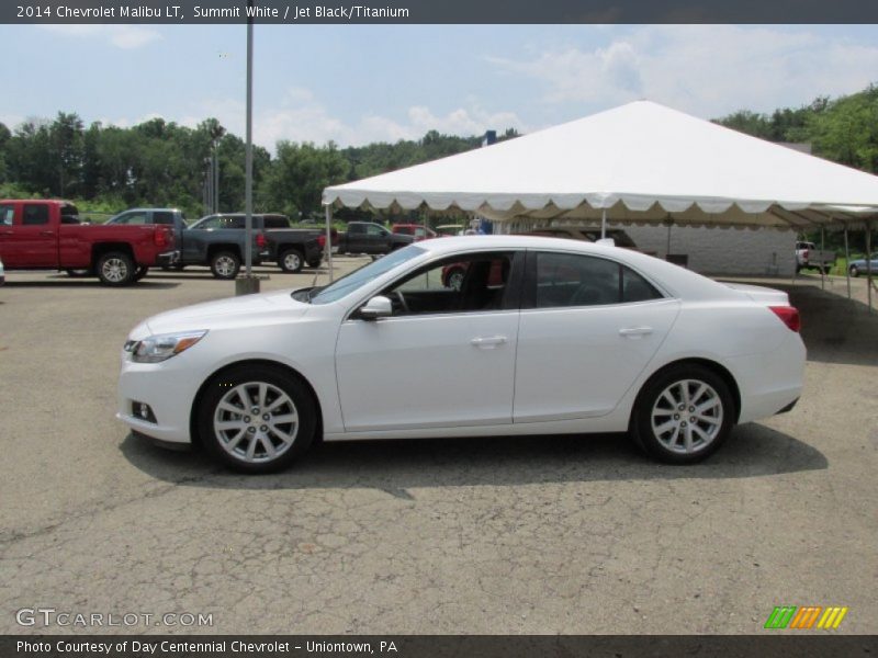 Summit White / Jet Black/Titanium 2014 Chevrolet Malibu LT
