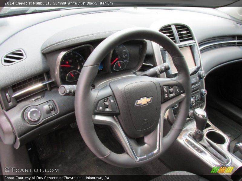 Summit White / Jet Black/Titanium 2014 Chevrolet Malibu LT
