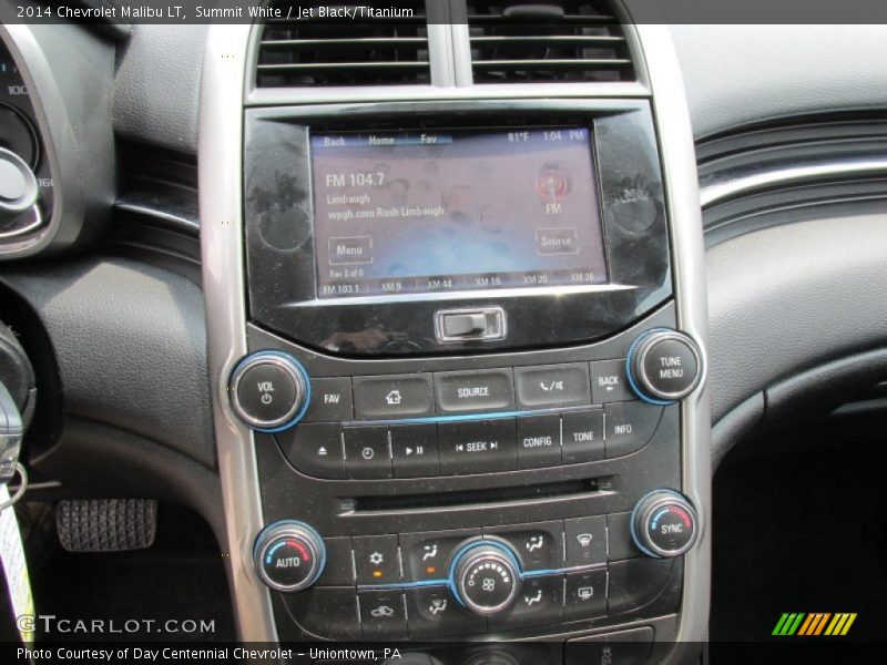 Summit White / Jet Black/Titanium 2014 Chevrolet Malibu LT
