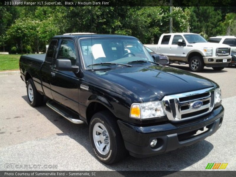 Black / Medium Dark Flint 2010 Ford Ranger XLT SuperCab