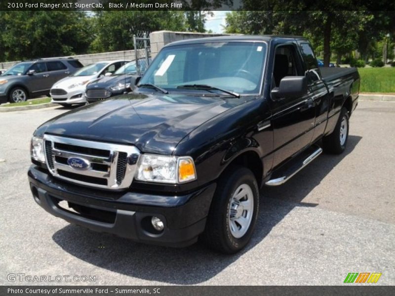 Black / Medium Dark Flint 2010 Ford Ranger XLT SuperCab