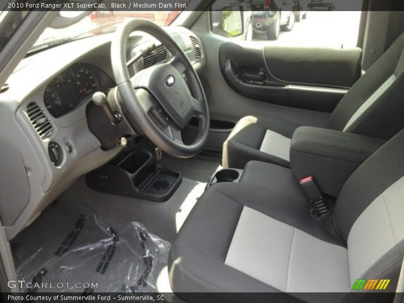 Black / Medium Dark Flint 2010 Ford Ranger XLT SuperCab