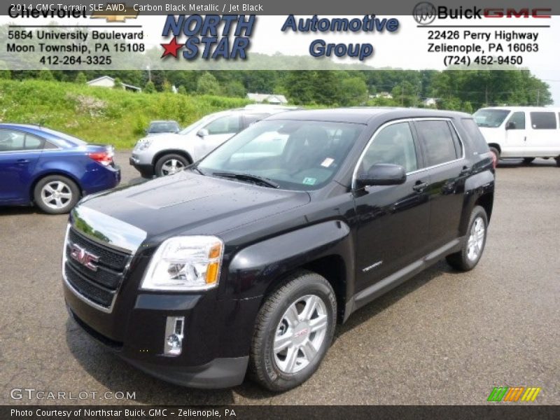 Carbon Black Metallic / Jet Black 2014 GMC Terrain SLE AWD