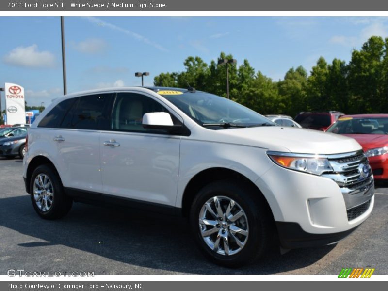 White Suede / Medium Light Stone 2011 Ford Edge SEL