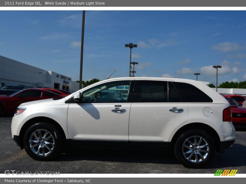 White Suede / Medium Light Stone 2011 Ford Edge SEL