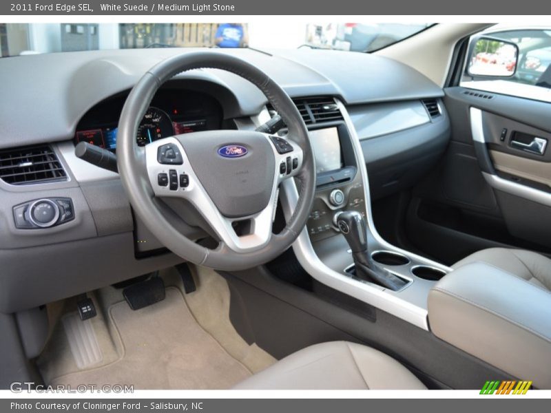 White Suede / Medium Light Stone 2011 Ford Edge SEL
