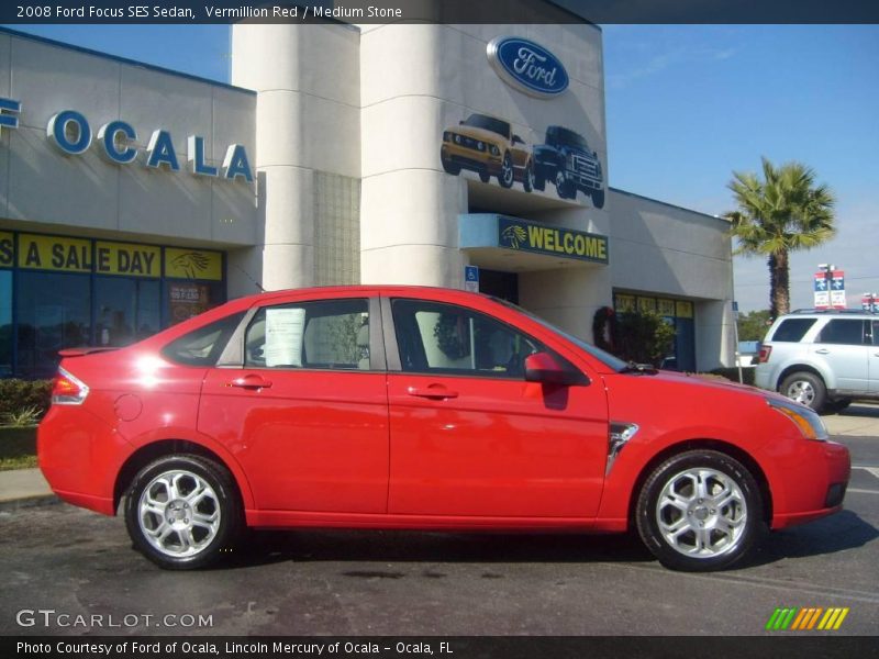 Vermillion Red / Medium Stone 2008 Ford Focus SES Sedan