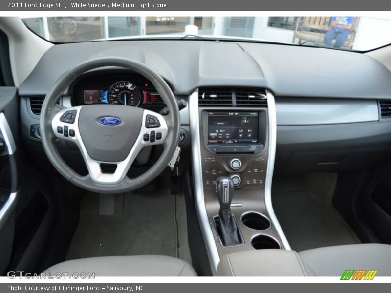 White Suede / Medium Light Stone 2011 Ford Edge SEL