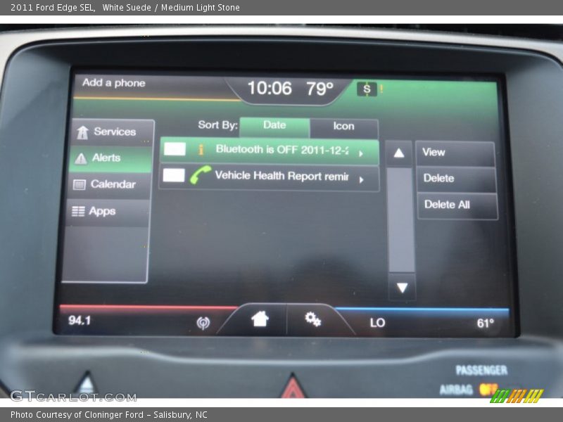White Suede / Medium Light Stone 2011 Ford Edge SEL
