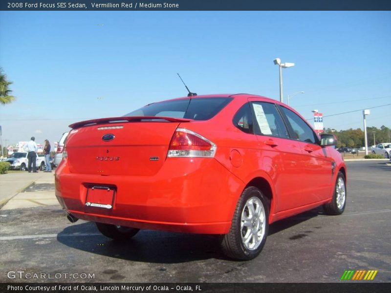 Vermillion Red / Medium Stone 2008 Ford Focus SES Sedan