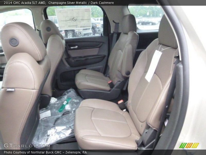Champagne Silver Metallic / Dark Cashmere 2014 GMC Acadia SLT AWD