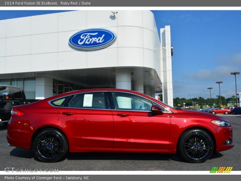 Ruby Red / Dune 2014 Ford Fusion SE EcoBoost
