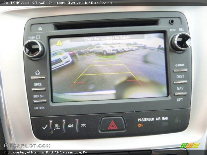 Champagne Silver Metallic / Dark Cashmere 2014 GMC Acadia SLT AWD