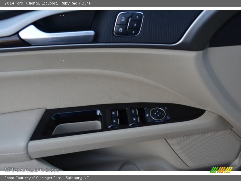 Ruby Red / Dune 2014 Ford Fusion SE EcoBoost