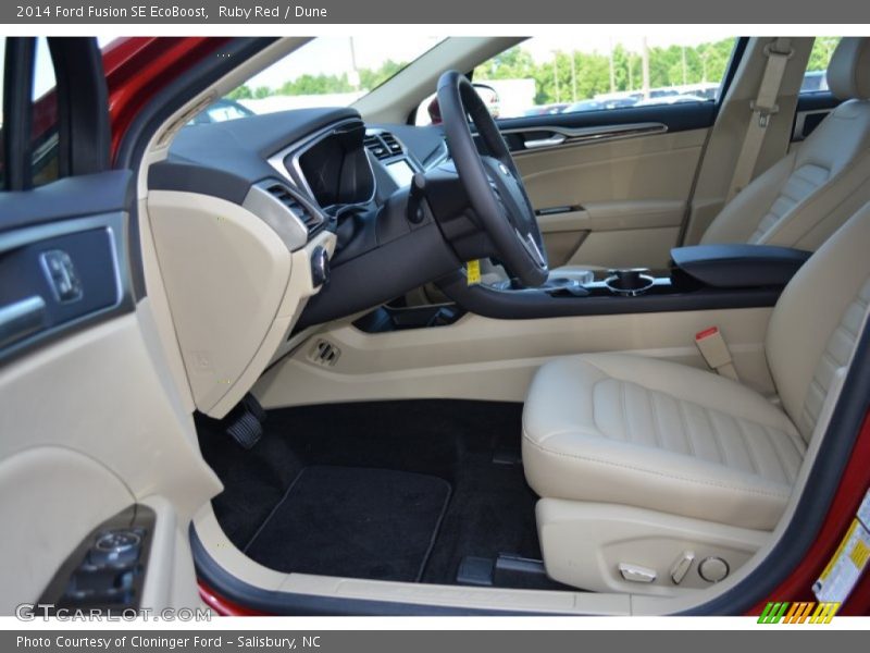 Ruby Red / Dune 2014 Ford Fusion SE EcoBoost