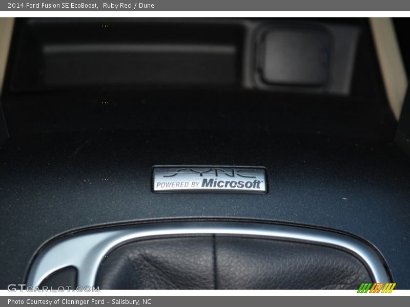 Ruby Red / Dune 2014 Ford Fusion SE EcoBoost