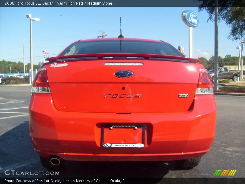 Vermillion Red / Medium Stone 2008 Ford Focus SES Sedan