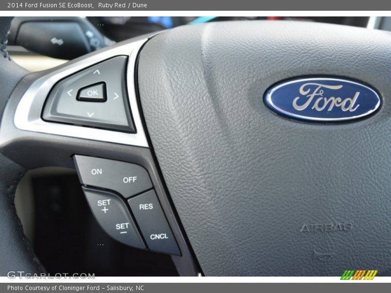 Ruby Red / Dune 2014 Ford Fusion SE EcoBoost