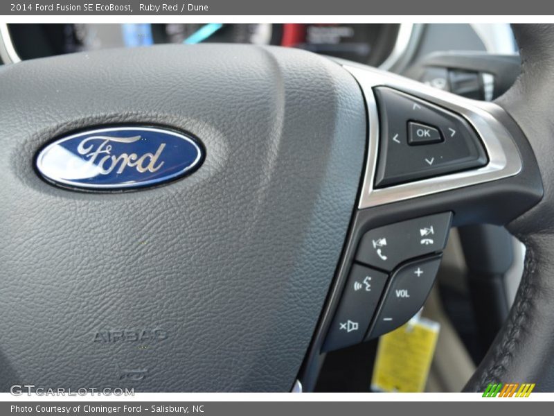 Ruby Red / Dune 2014 Ford Fusion SE EcoBoost