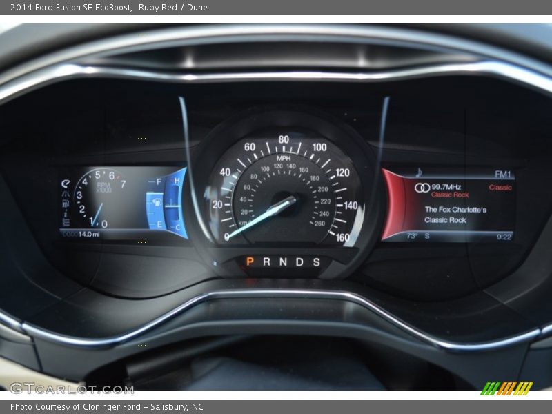 Ruby Red / Dune 2014 Ford Fusion SE EcoBoost