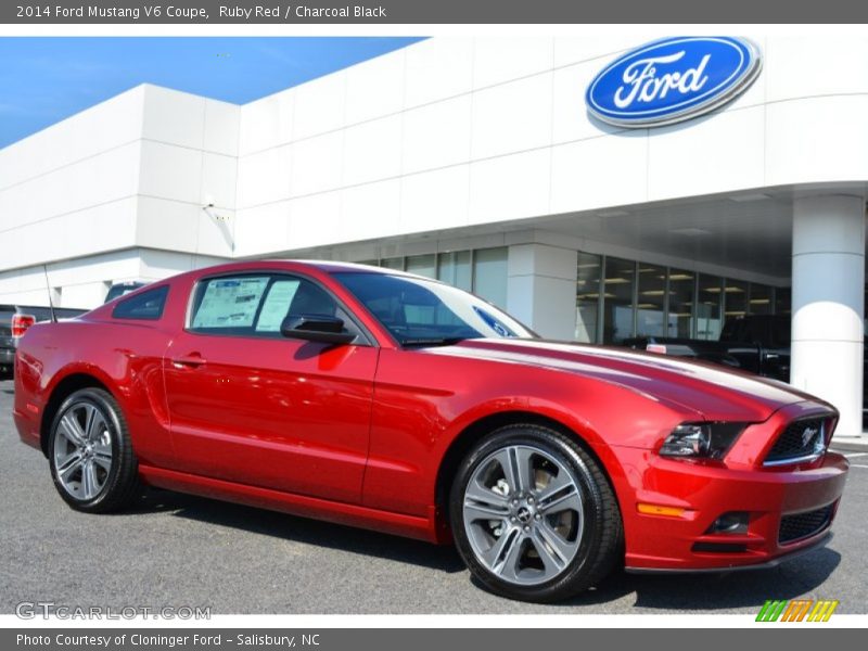 Ruby Red / Charcoal Black 2014 Ford Mustang V6 Coupe