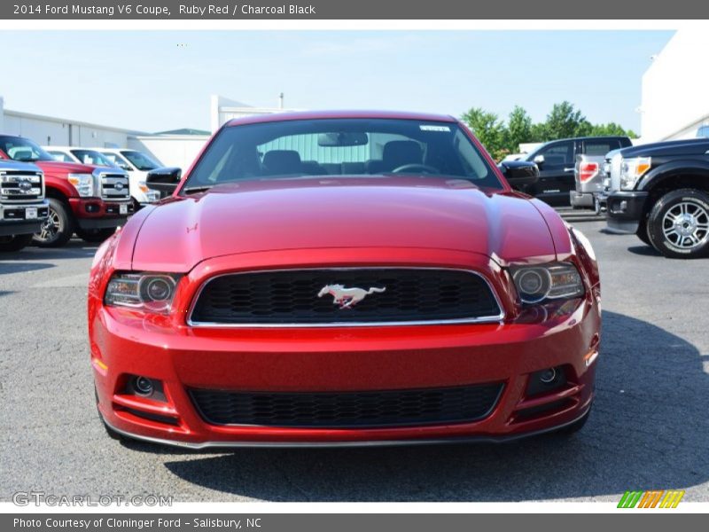Ruby Red / Charcoal Black 2014 Ford Mustang V6 Coupe
