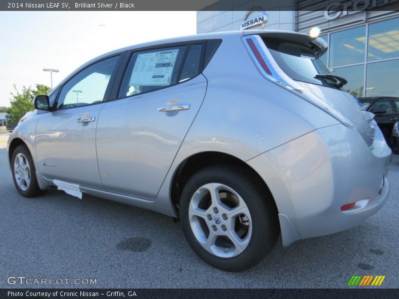 Brilliant Silver / Black 2014 Nissan LEAF SV