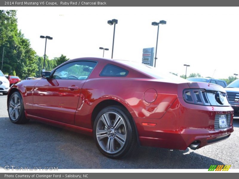 Ruby Red / Charcoal Black 2014 Ford Mustang V6 Coupe