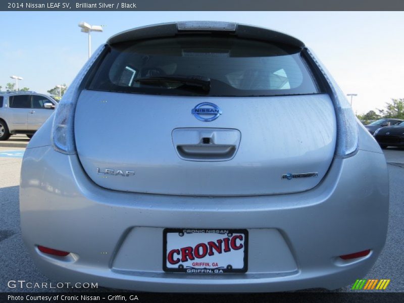 Brilliant Silver / Black 2014 Nissan LEAF SV