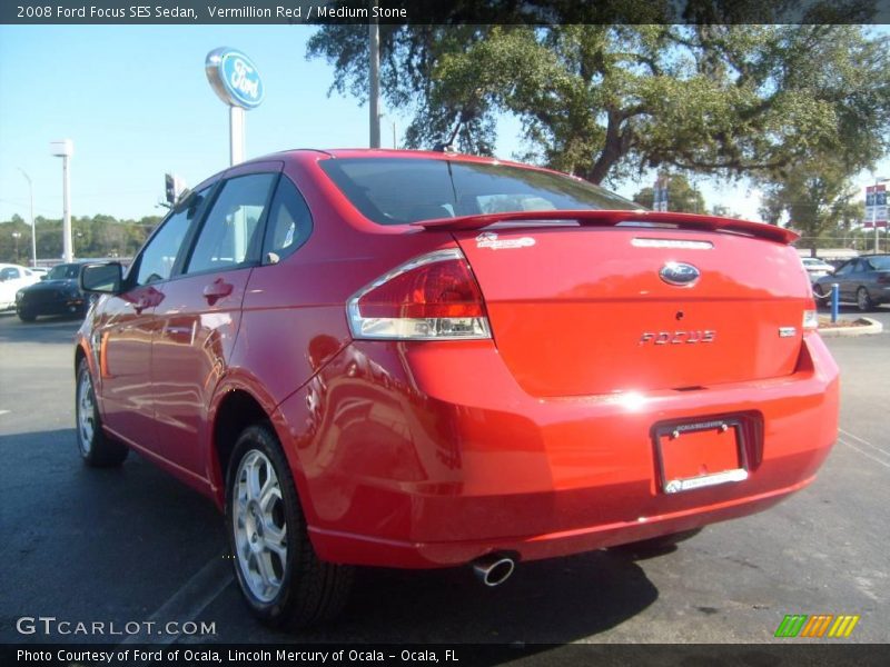 Vermillion Red / Medium Stone 2008 Ford Focus SES Sedan
