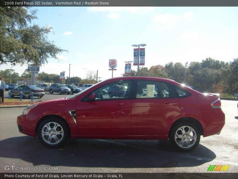 Vermillion Red / Medium Stone 2008 Ford Focus SES Sedan